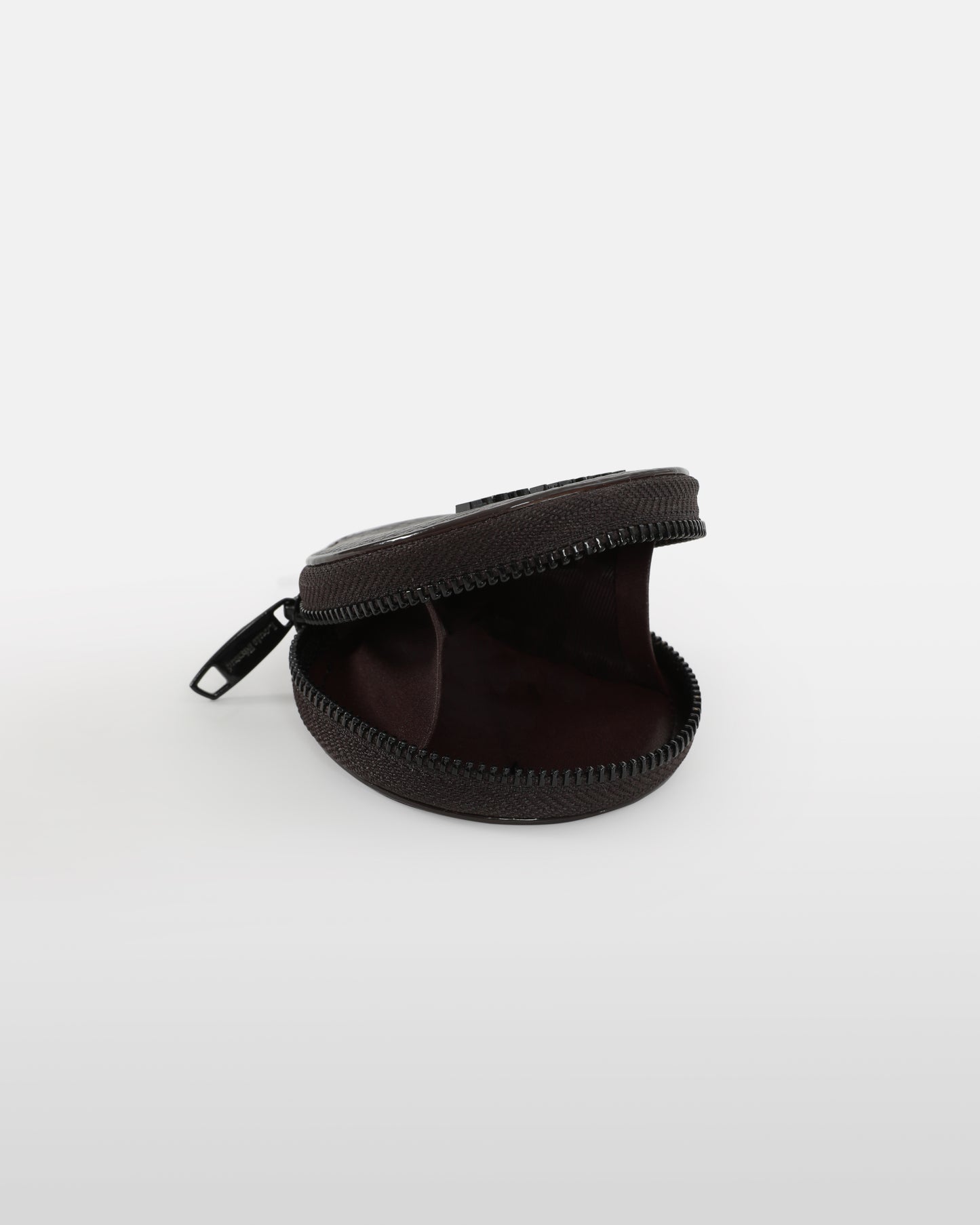 Logo Embellished Leather Coin Purse