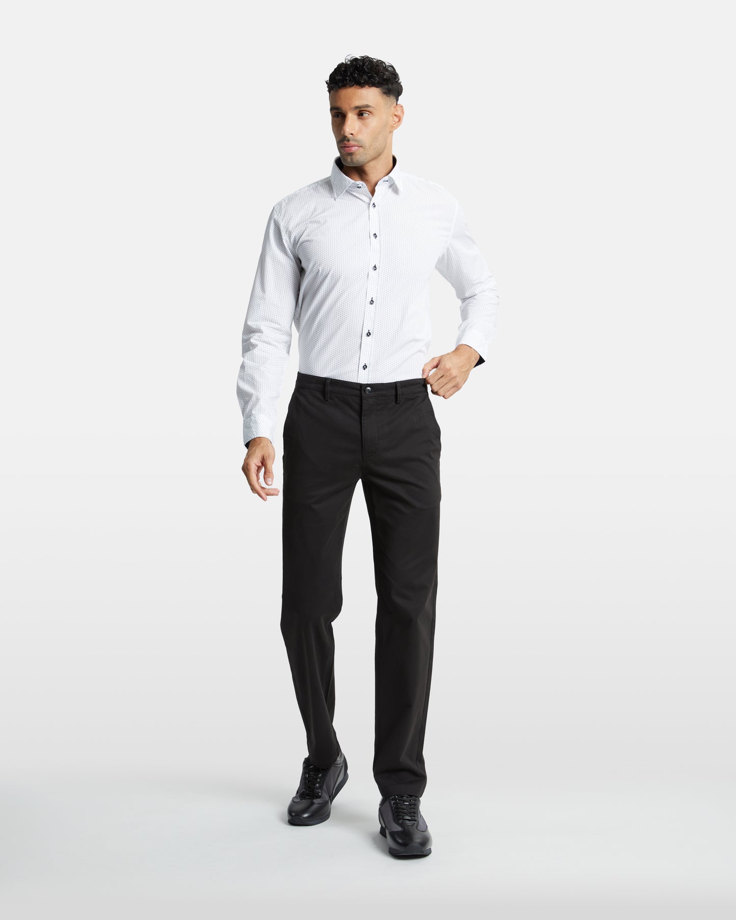 Slim Fit Solid Tone Classic Trousers