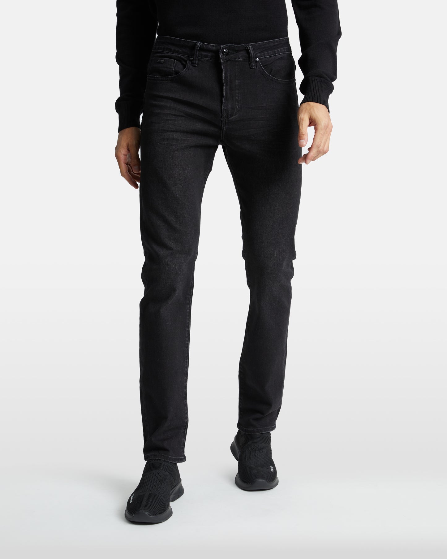 Solid Tone Slim Fit Jeans