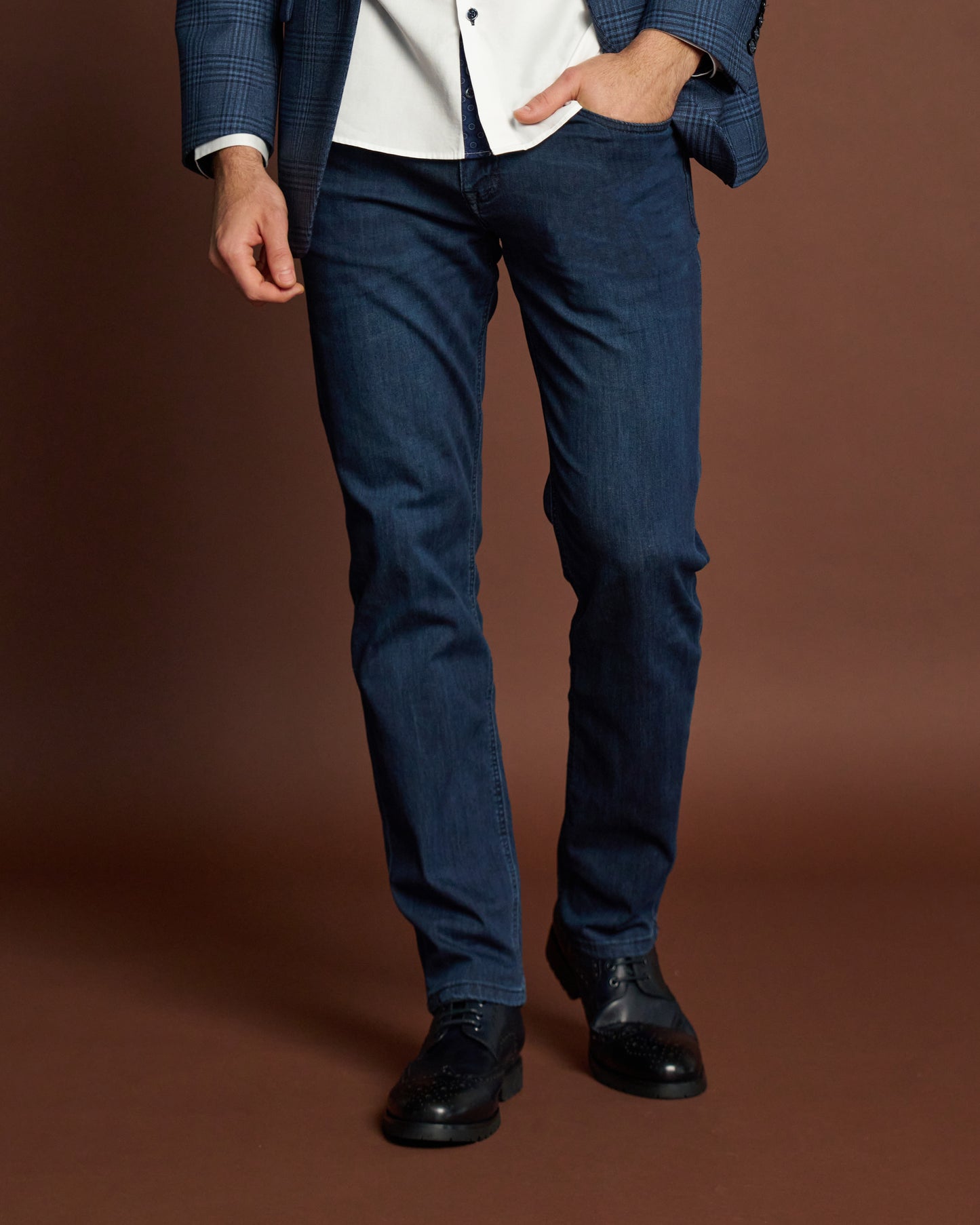 Mid-Washed Regular Fit Jeans