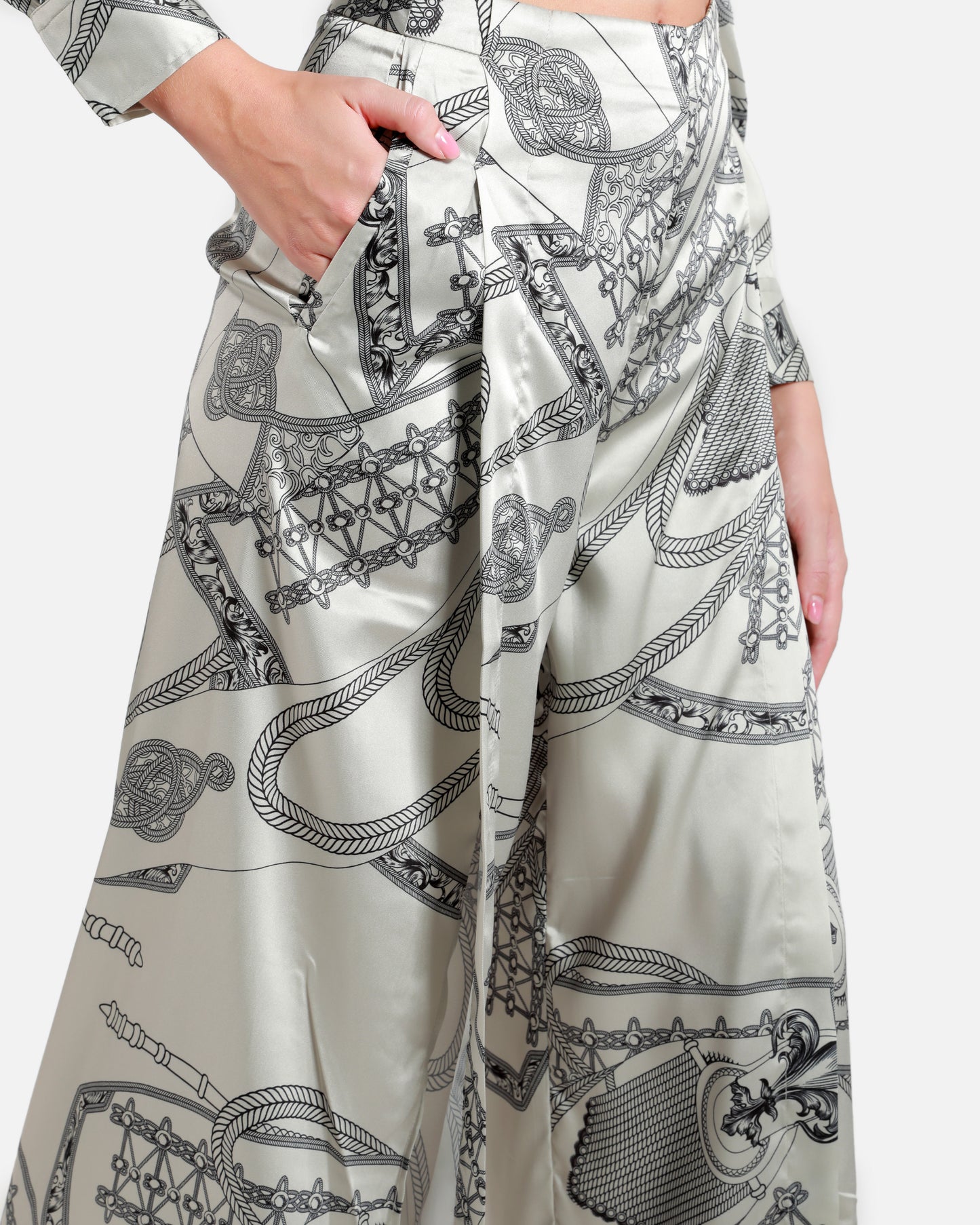 Printed High Waist Pants