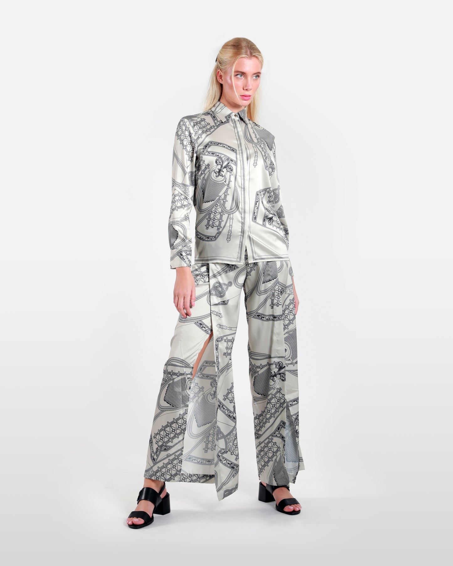 Printed High Waist Pants
