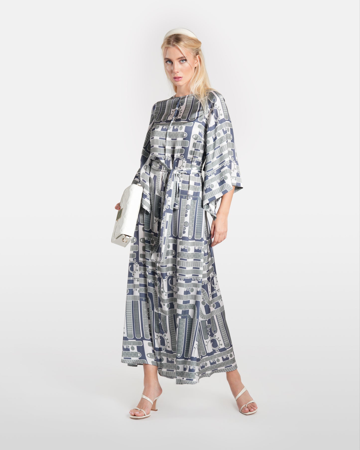 Abstract Printed Maxi Dress