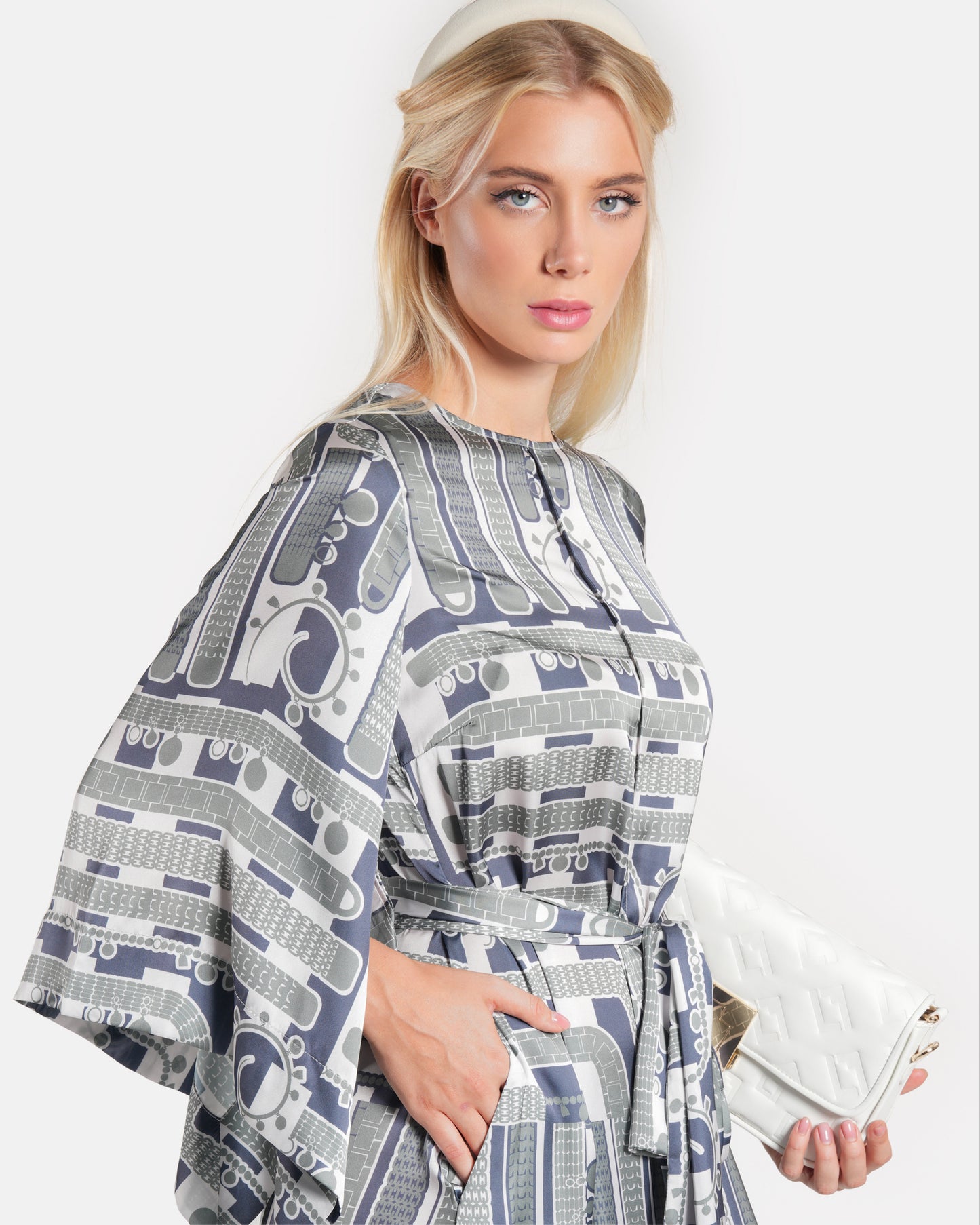 Abstract Printed Maxi Dress