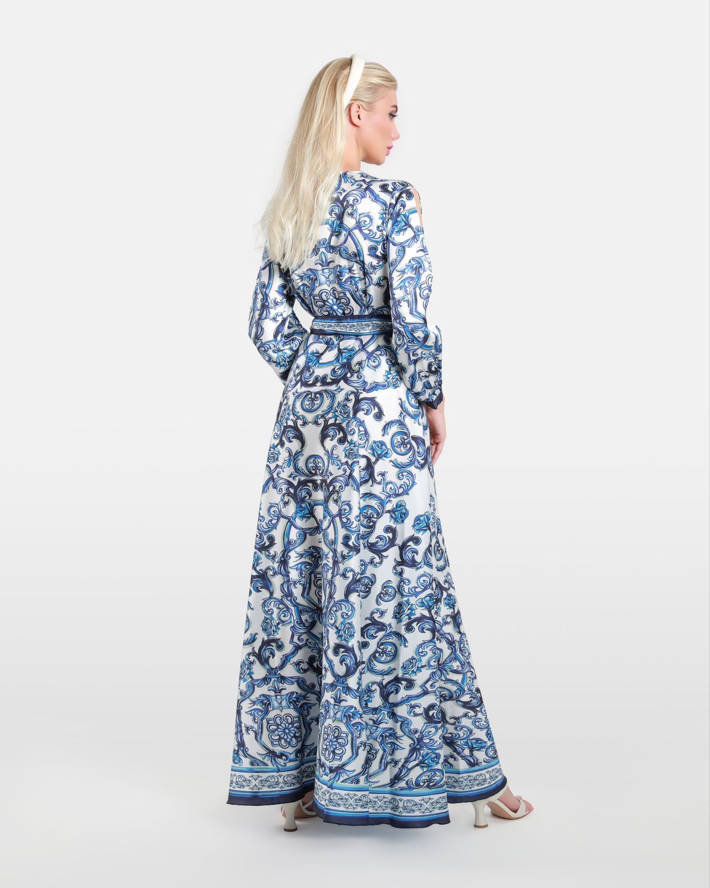 Majolica Motif Maxi Dress