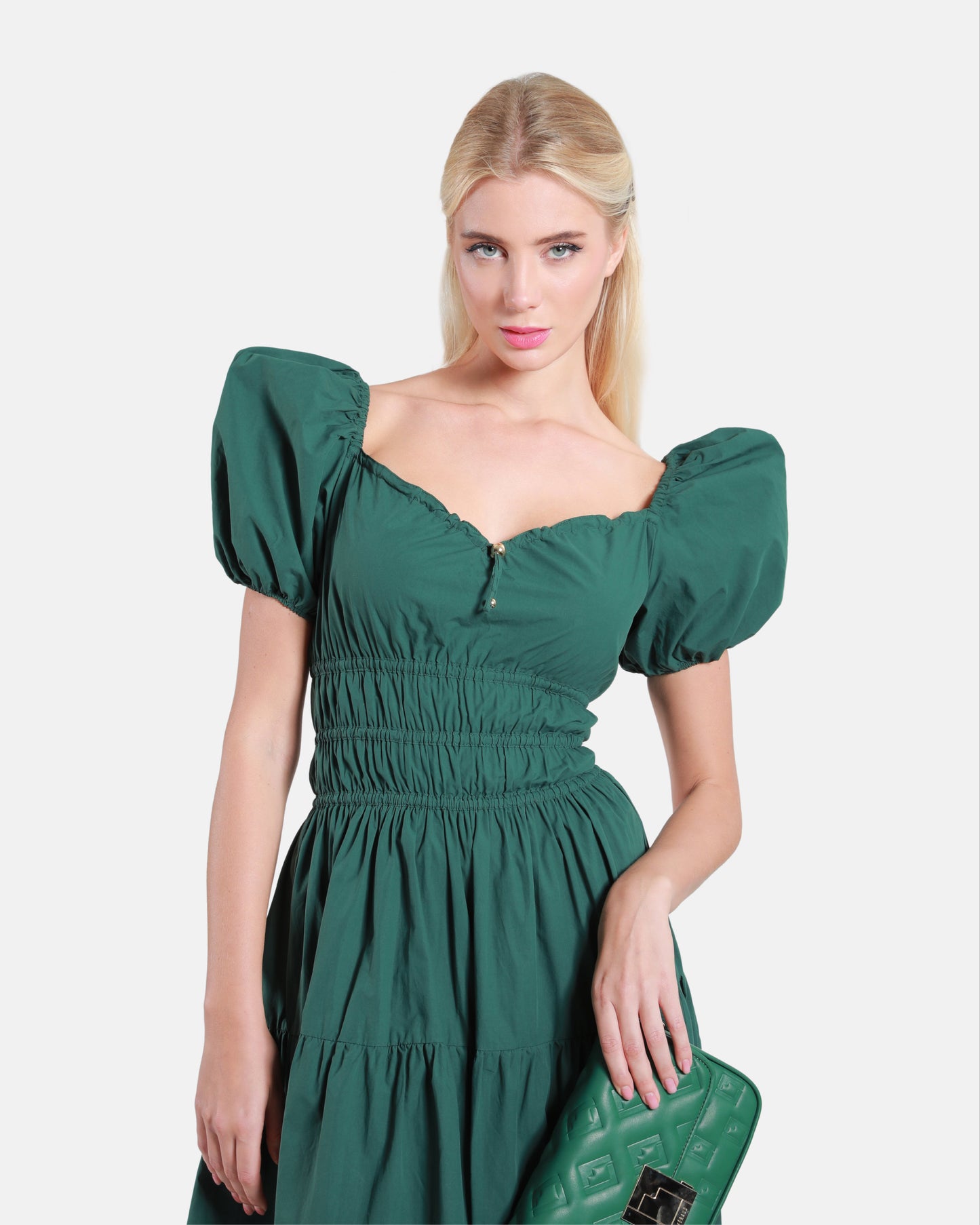 Tiered Off-Shoulder Midi Dress