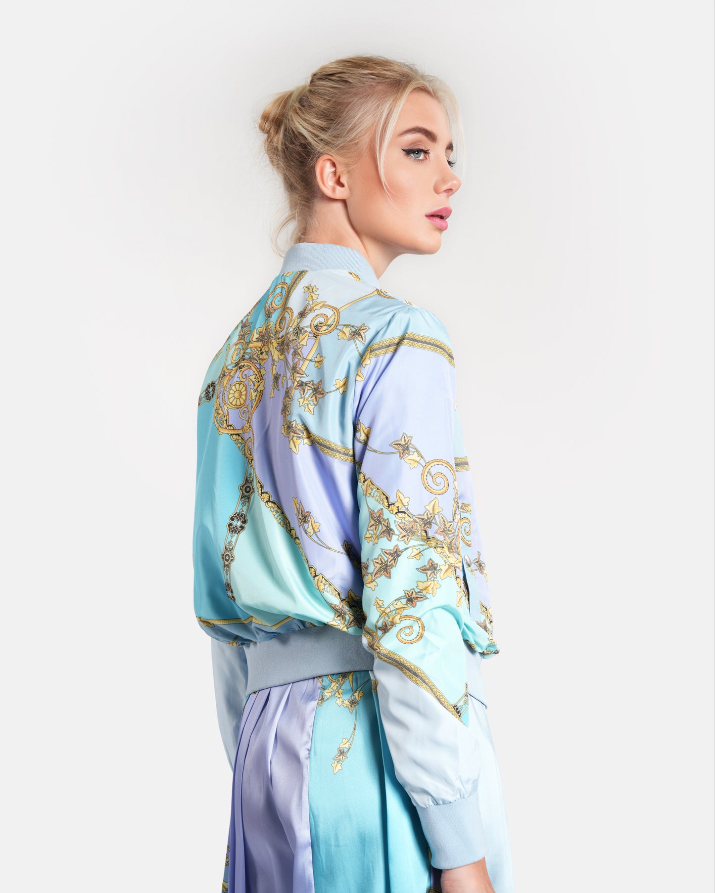 Multicolored Baroque Wide Leg Pants
