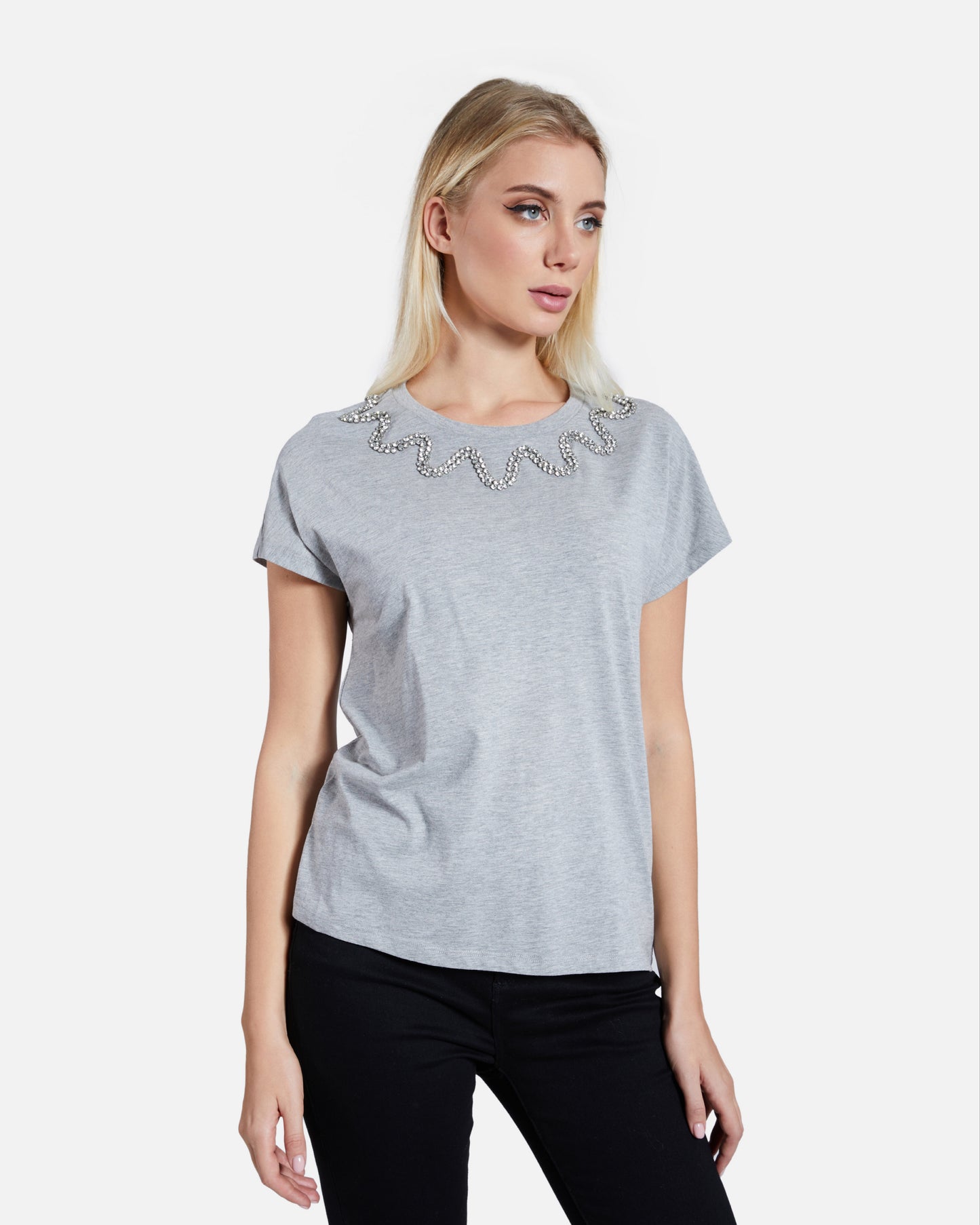 Rhinestones Embellished T-Shirt