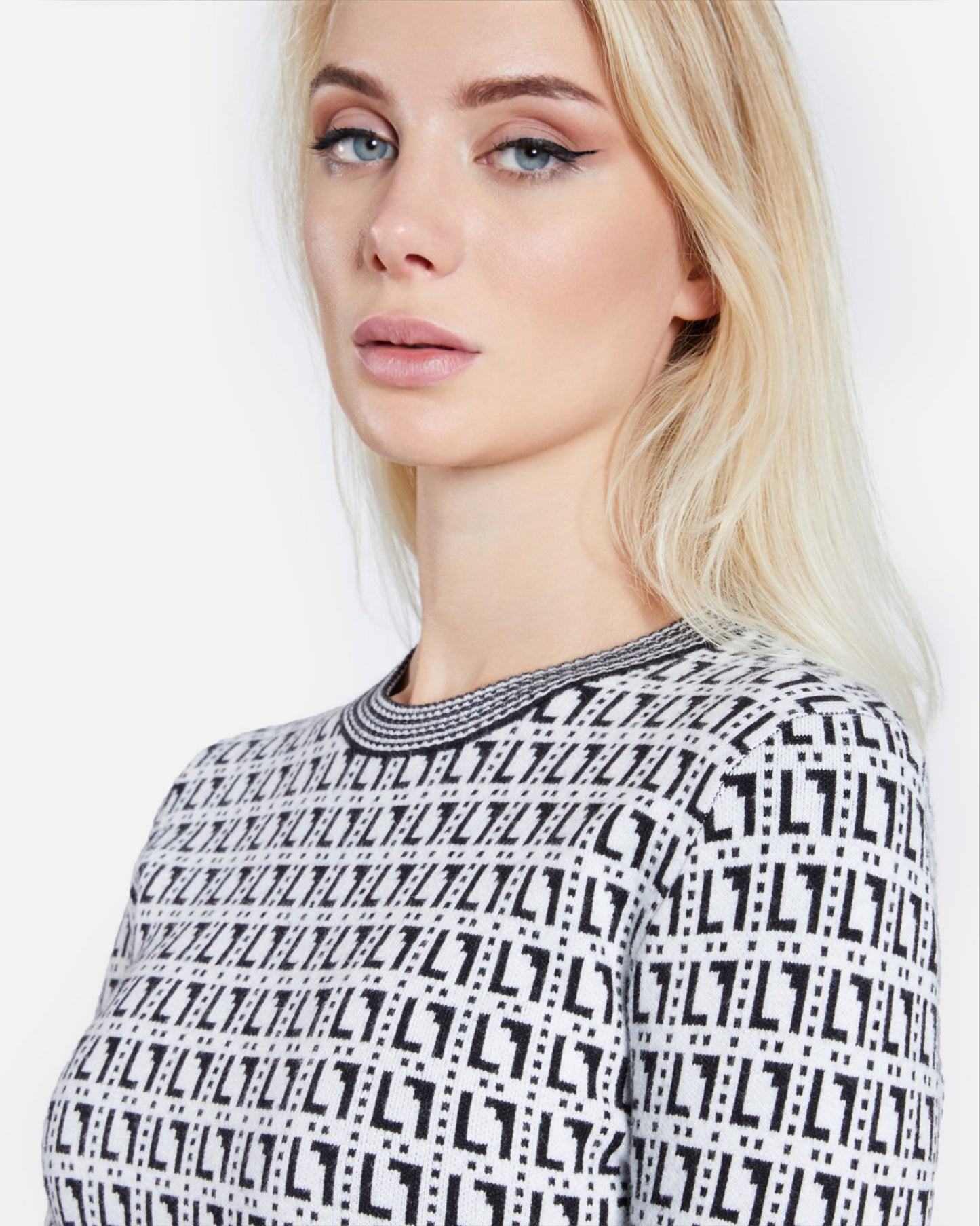 Monochrome Patterned Dress
