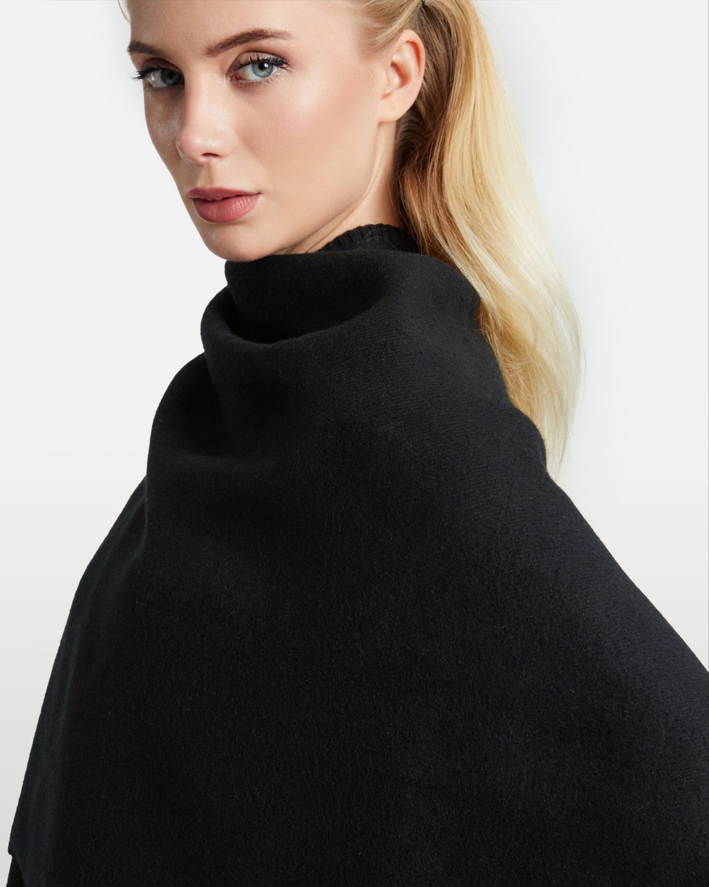 Fringed Monochrome Poncho