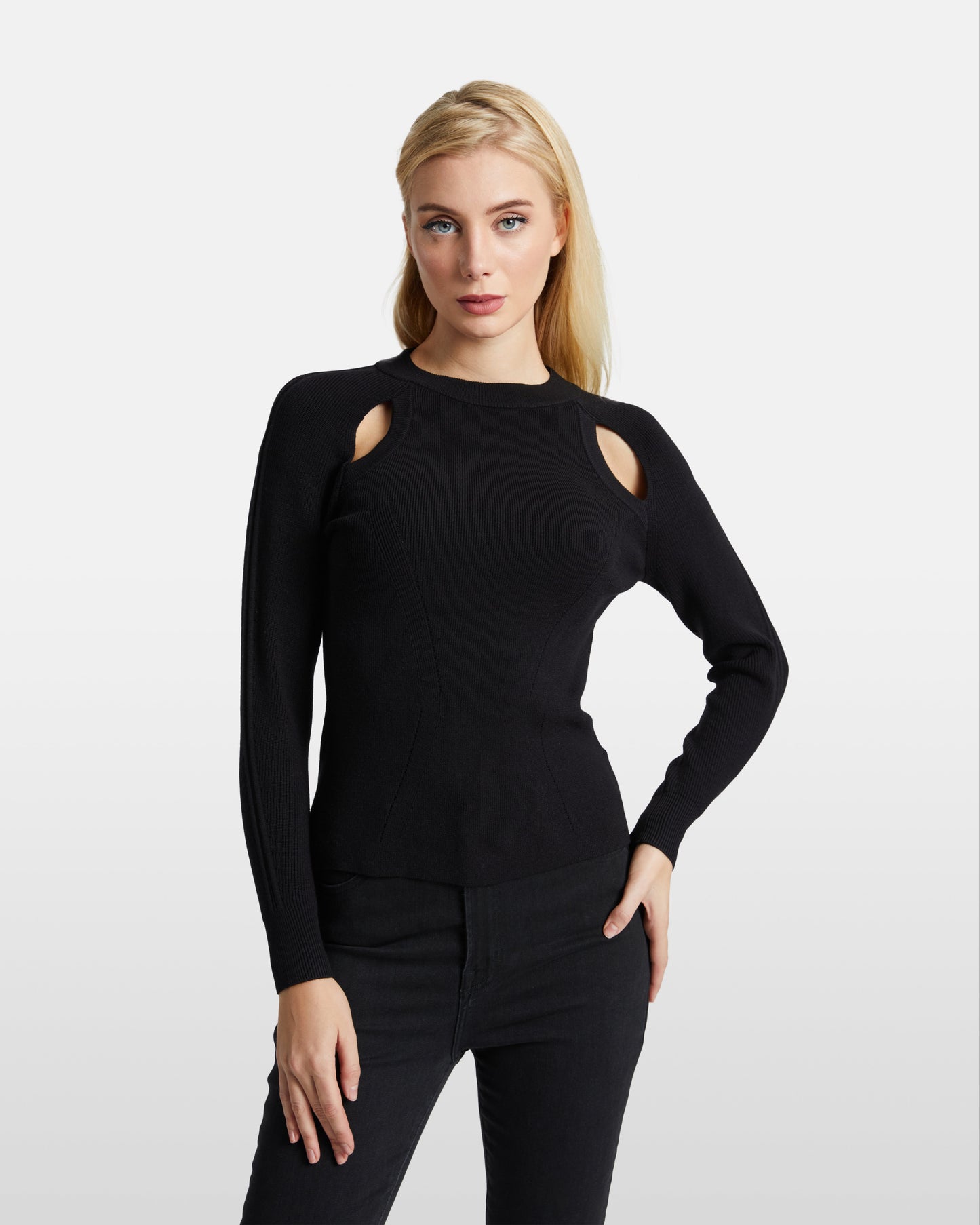 Cut-Out Ribbed Top