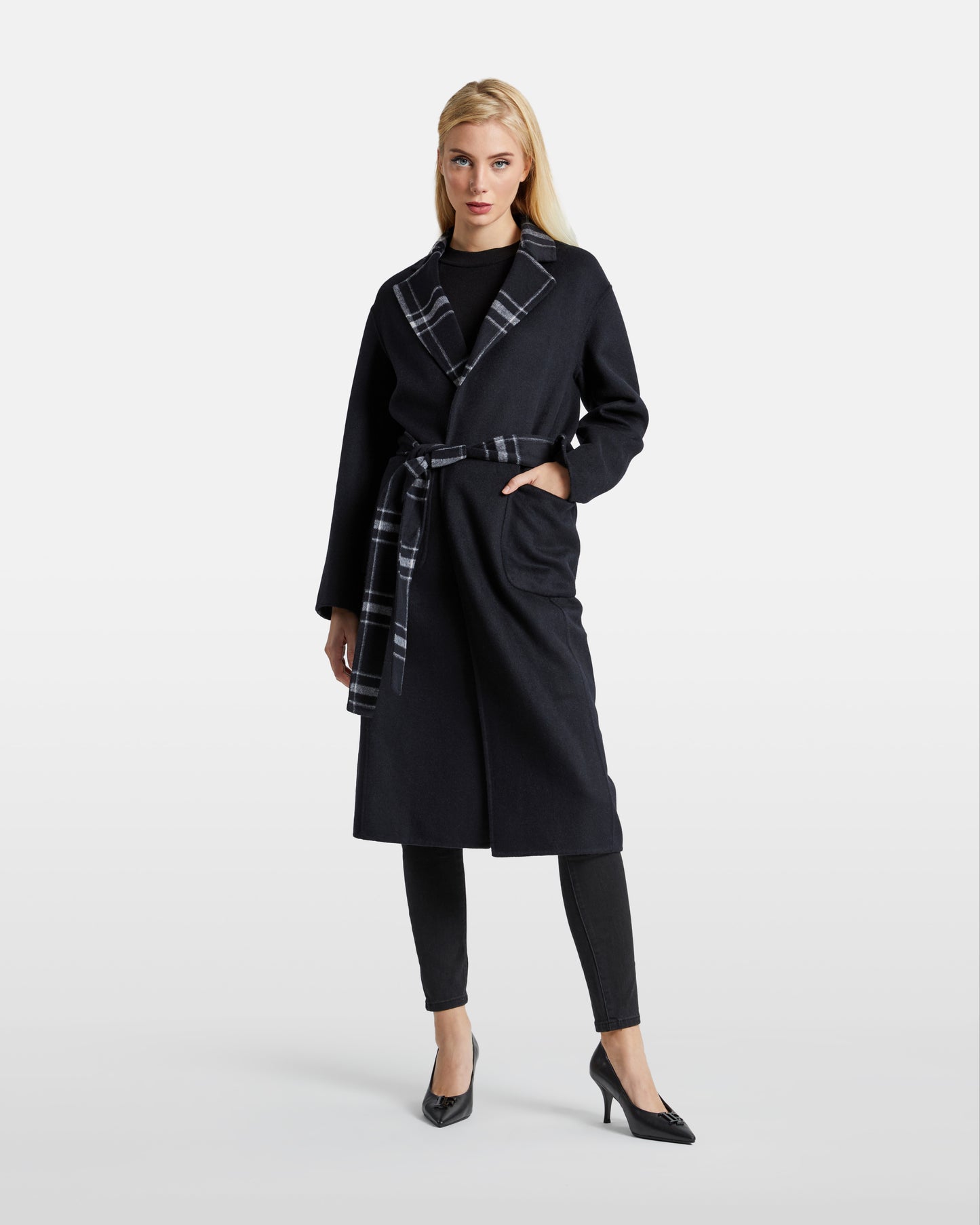 Plaid Reversible Overcoat