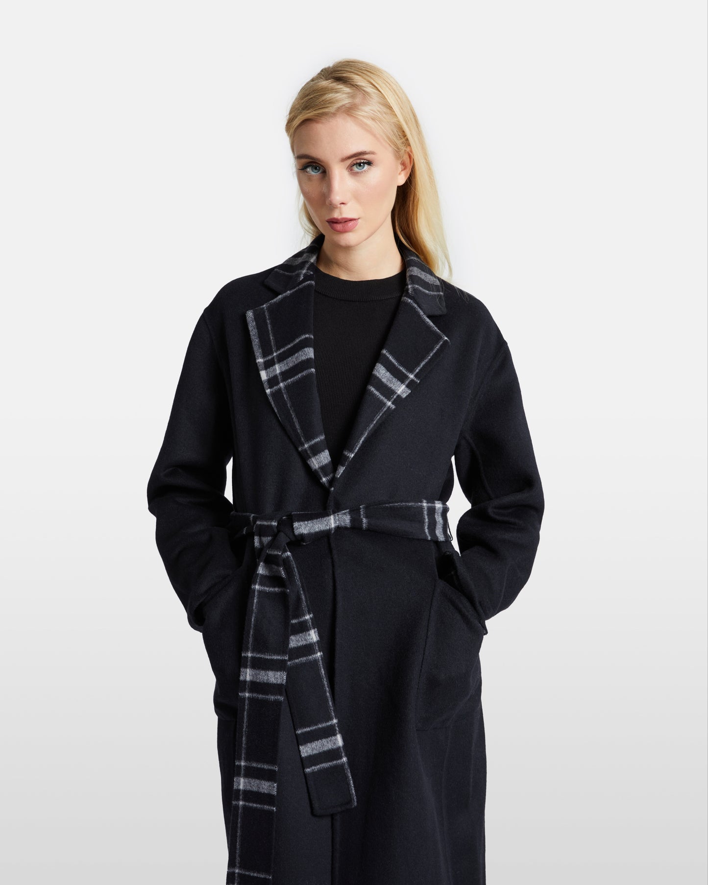 Plaid Reversible Overcoat