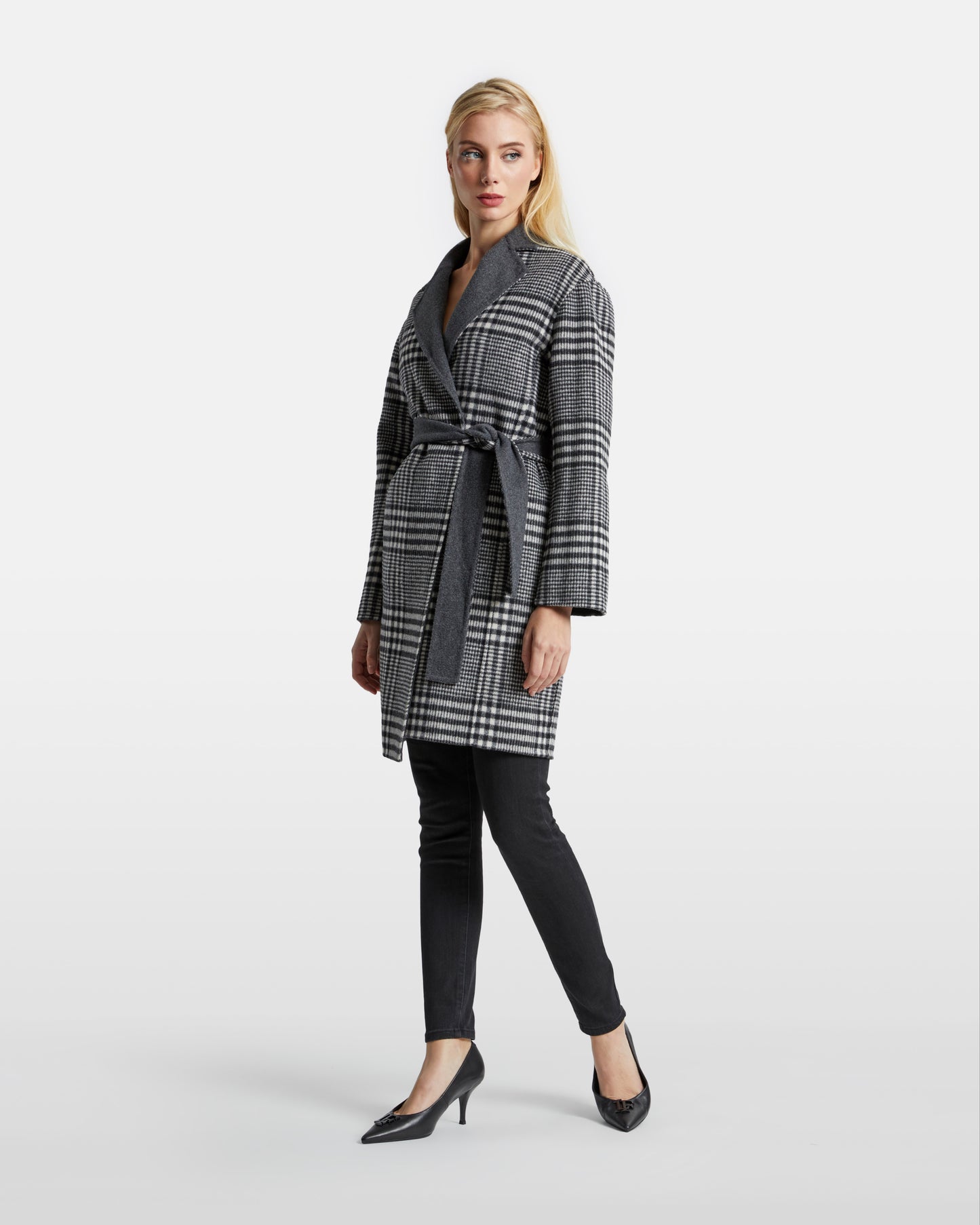 Reversible Plaid Overcoat