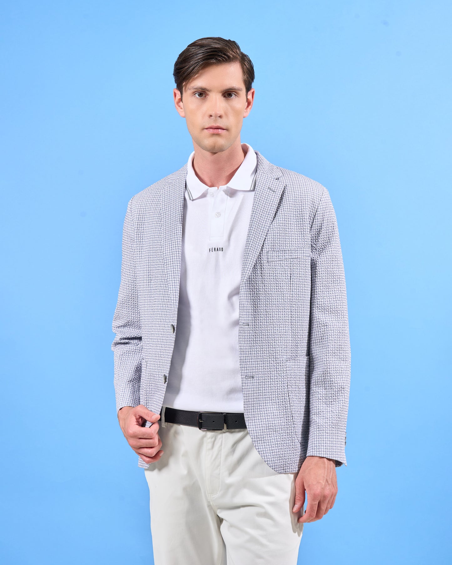Check Slim Fit Seersucker Jacket