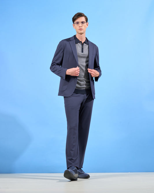 Tailored Knitted Slim Fit Suit
