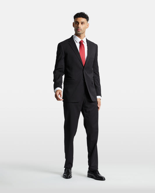 Solid Tone Slim Fit Suit