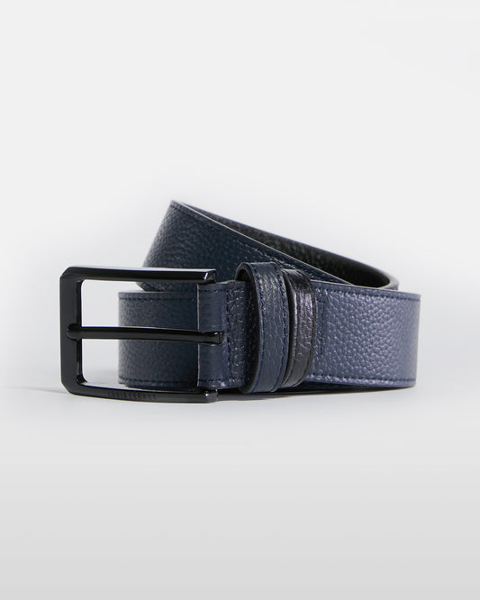Two-Tone Pebbled Leather Finish Belt