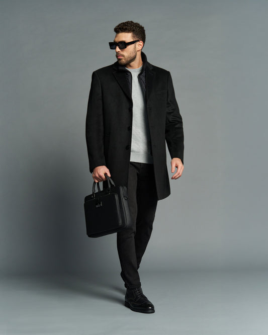 Monochrome Detachable Facing Coat