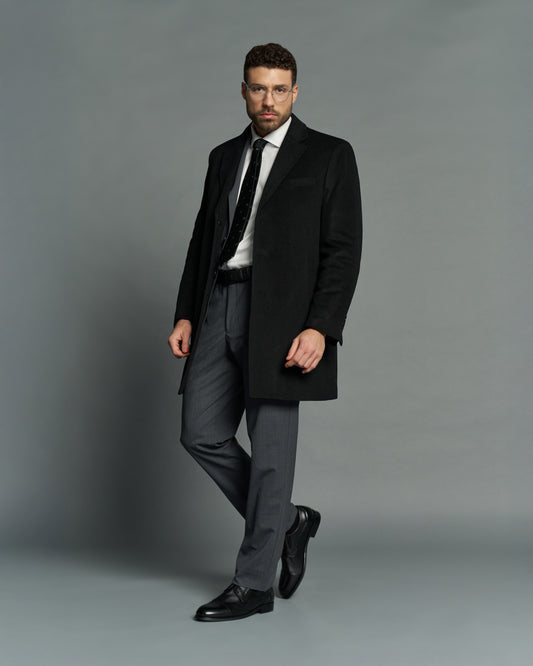 Solid Tone Detachable Facing Coat