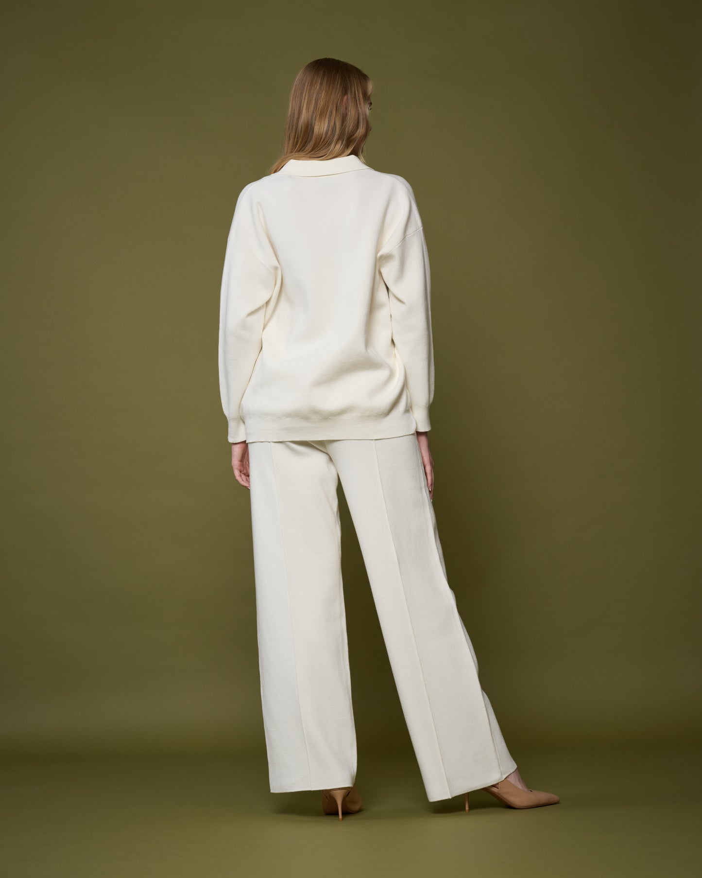 Off-White Cotton Knit Set