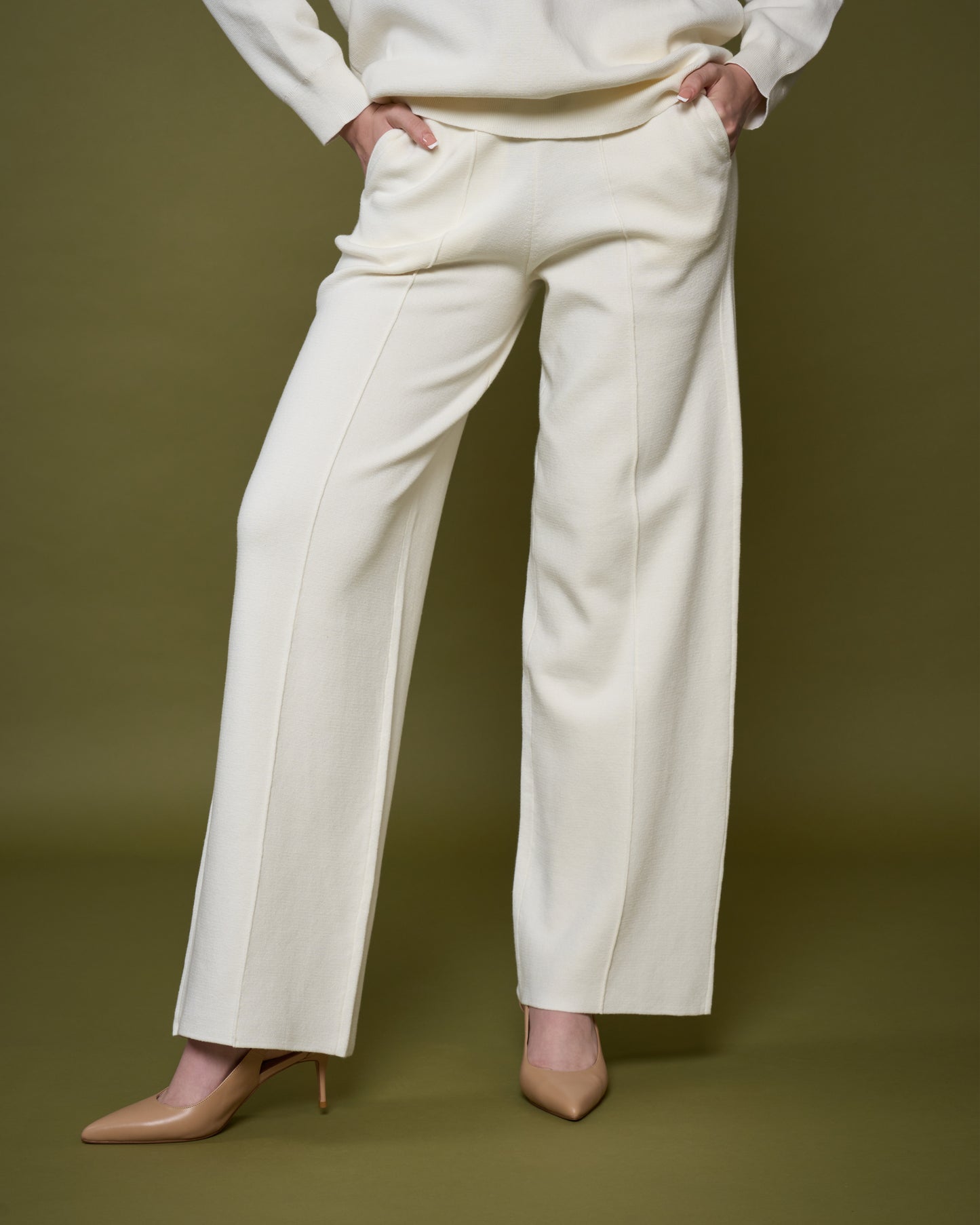 Off-White Cotton Knit Set