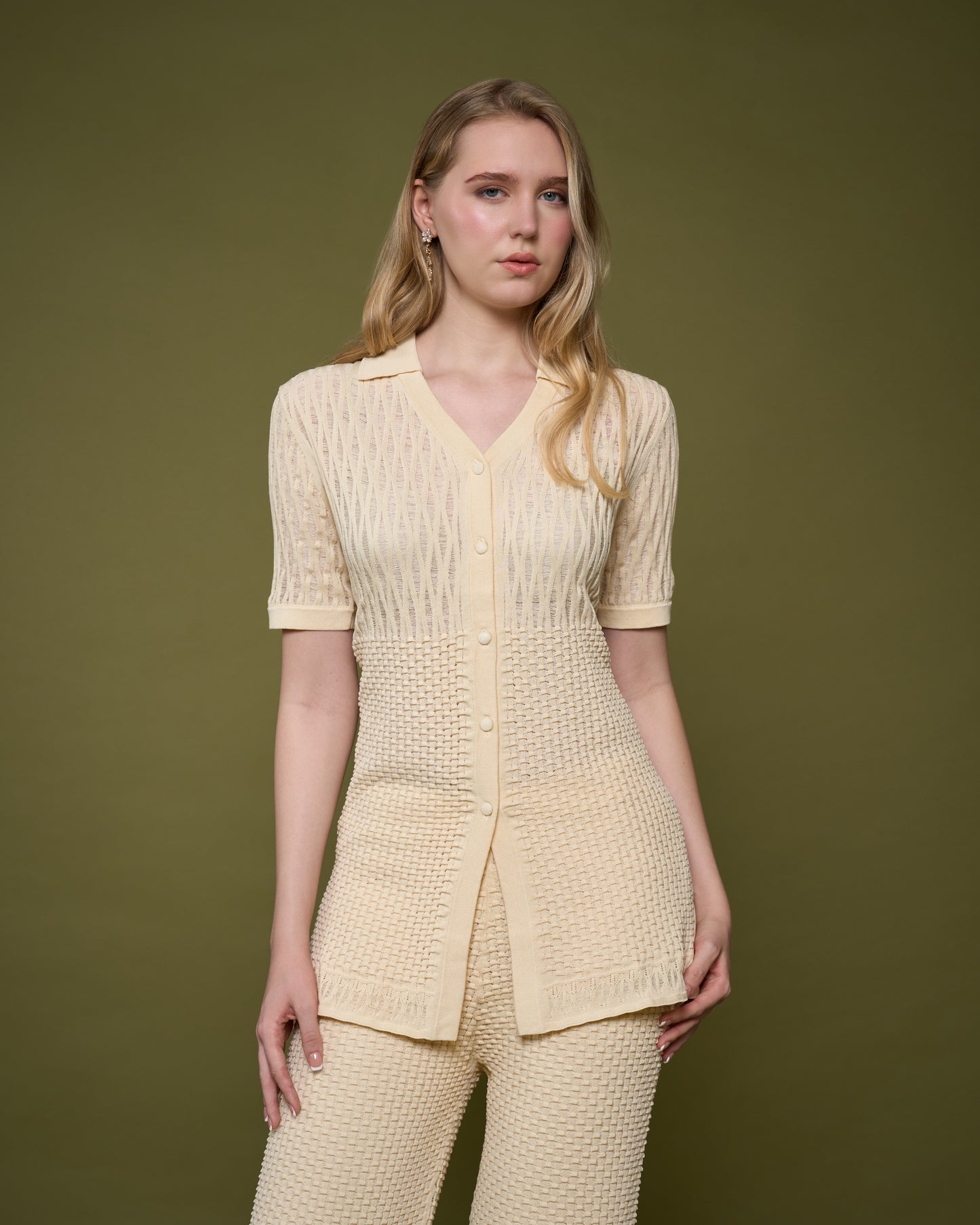 Crochet-Pattern Knit Set