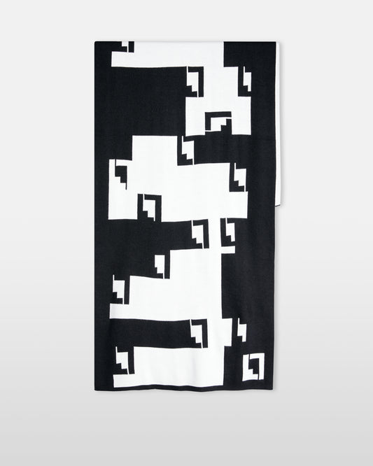 Monochrome Monogram Scarf