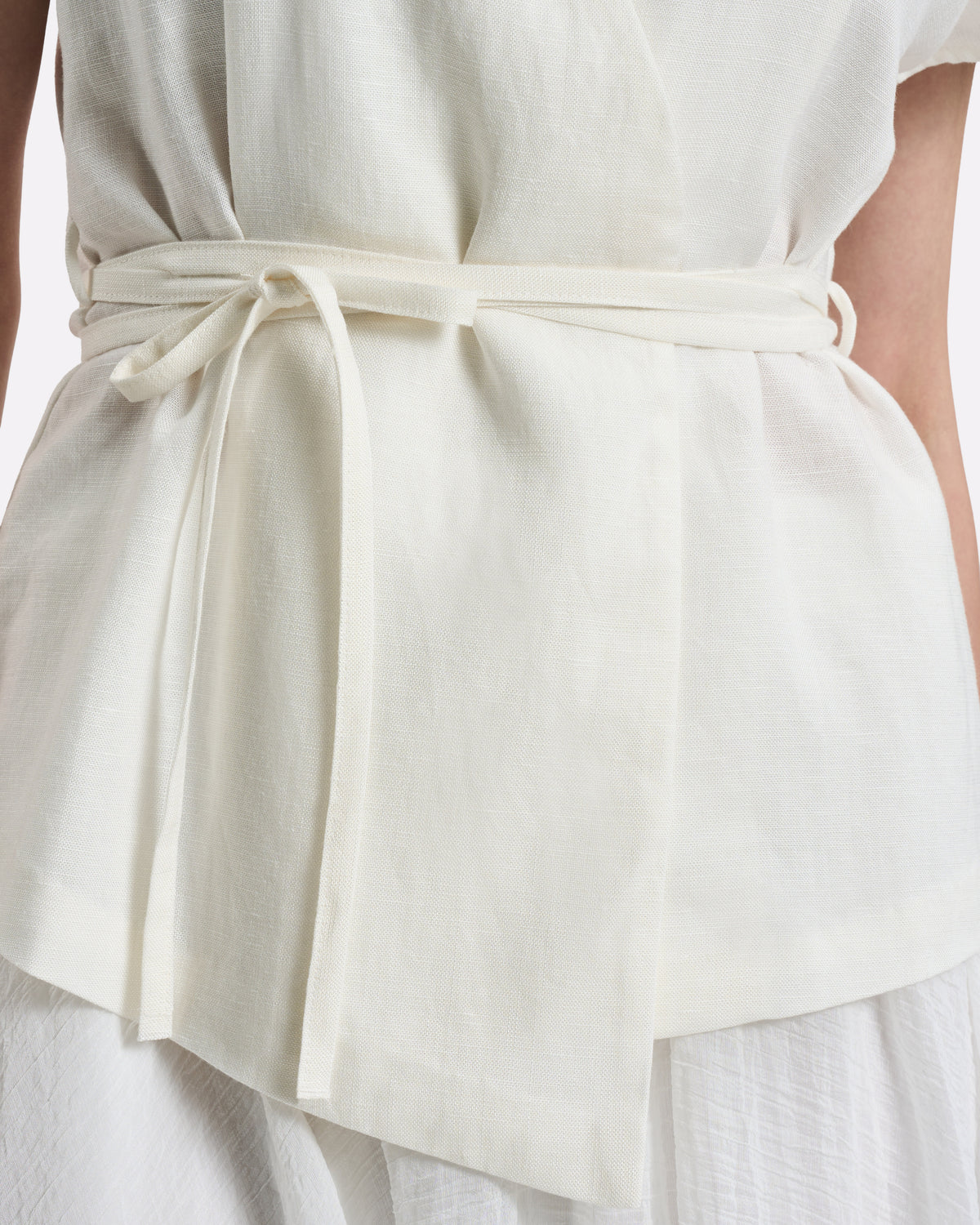 Ivory Wrap Top and Pleated Maxi Skirt Set