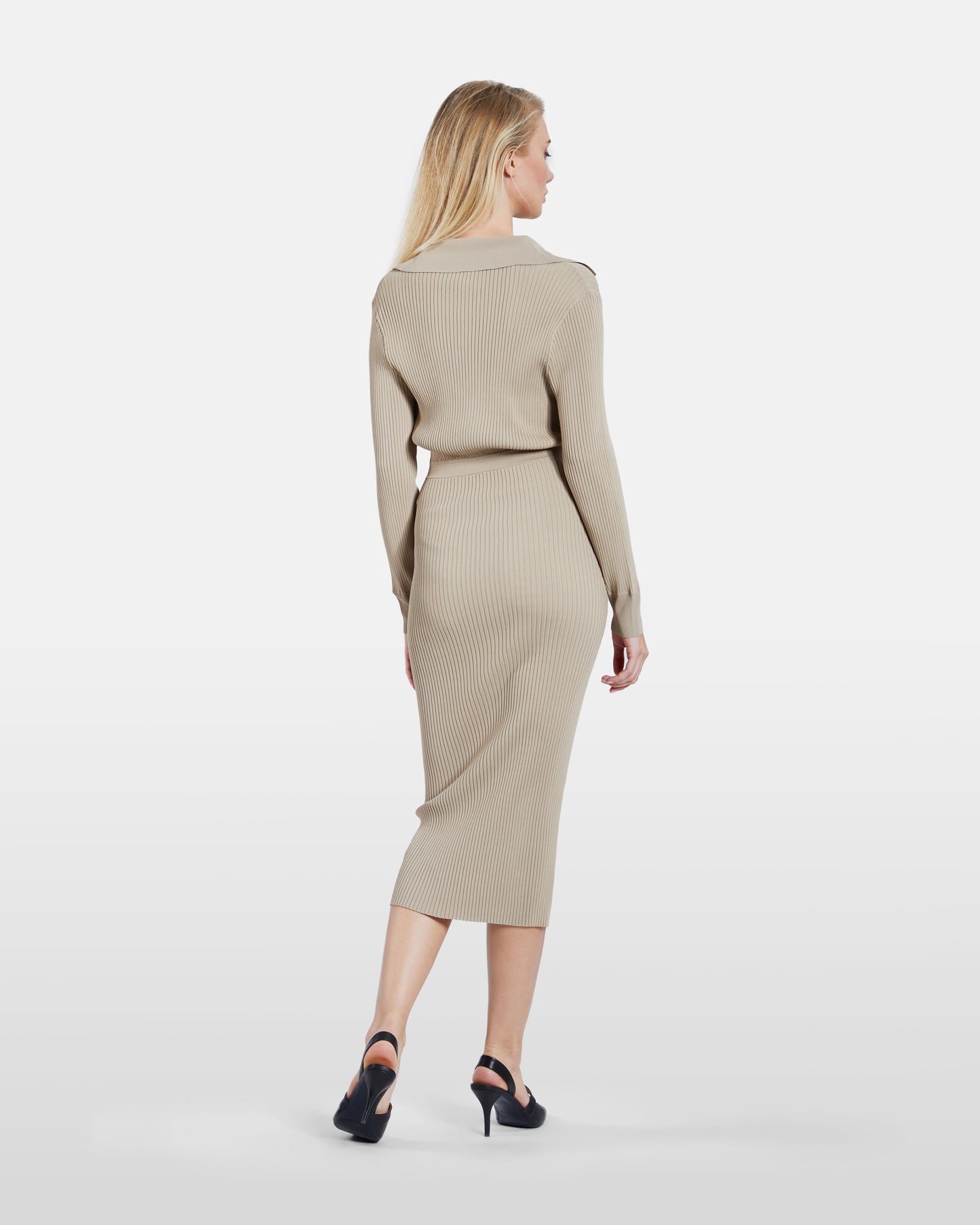 Buttoned Rib Dress