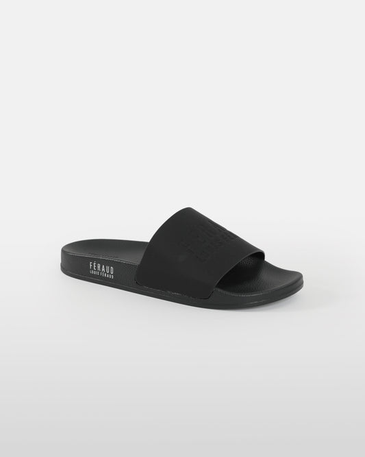 Logo Leather Slides
