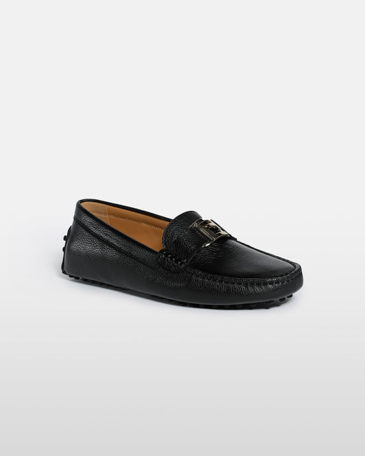 Metal LF Logo Detailed Moccasins