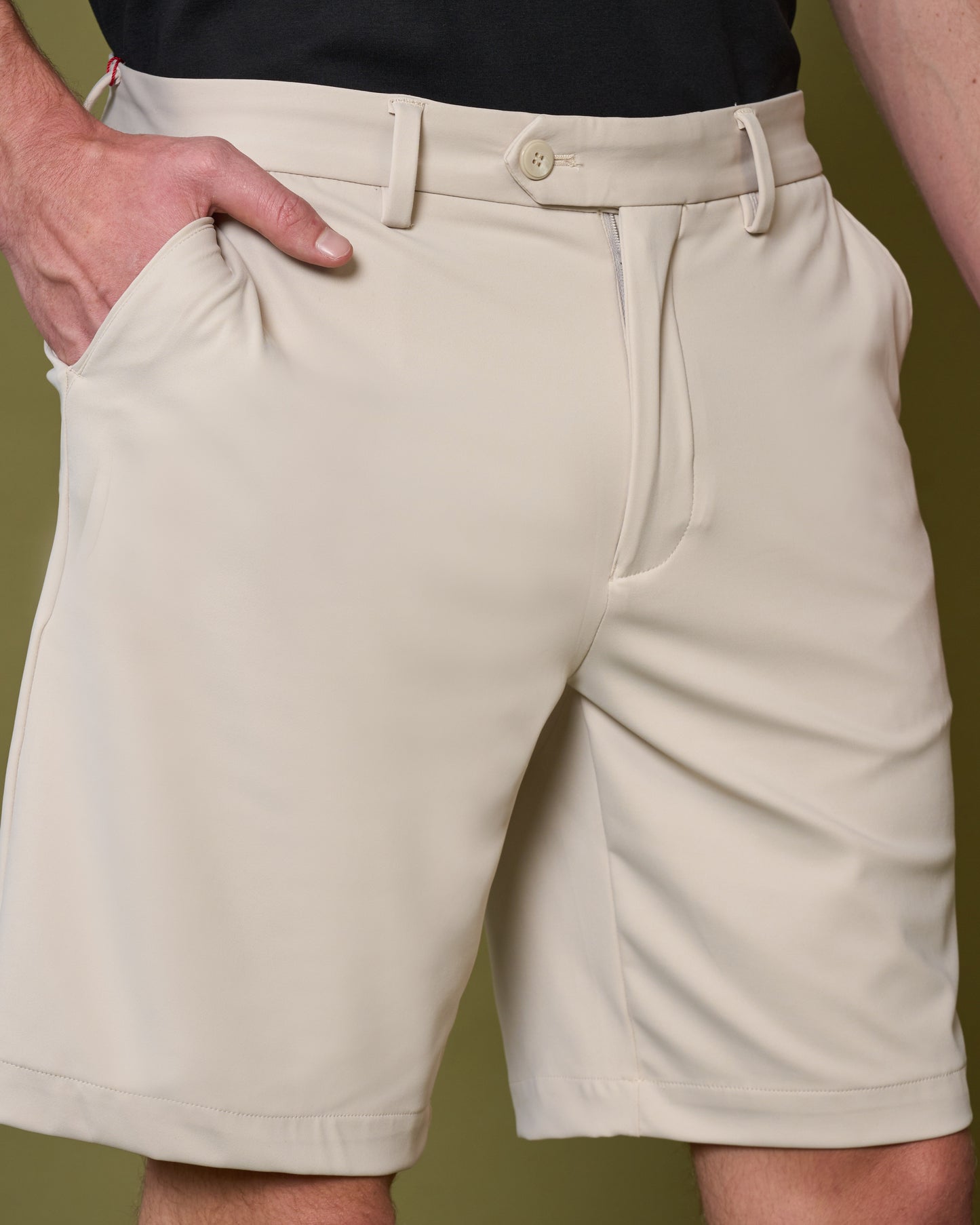 Slim-Fit Scuba Fabric Shorts