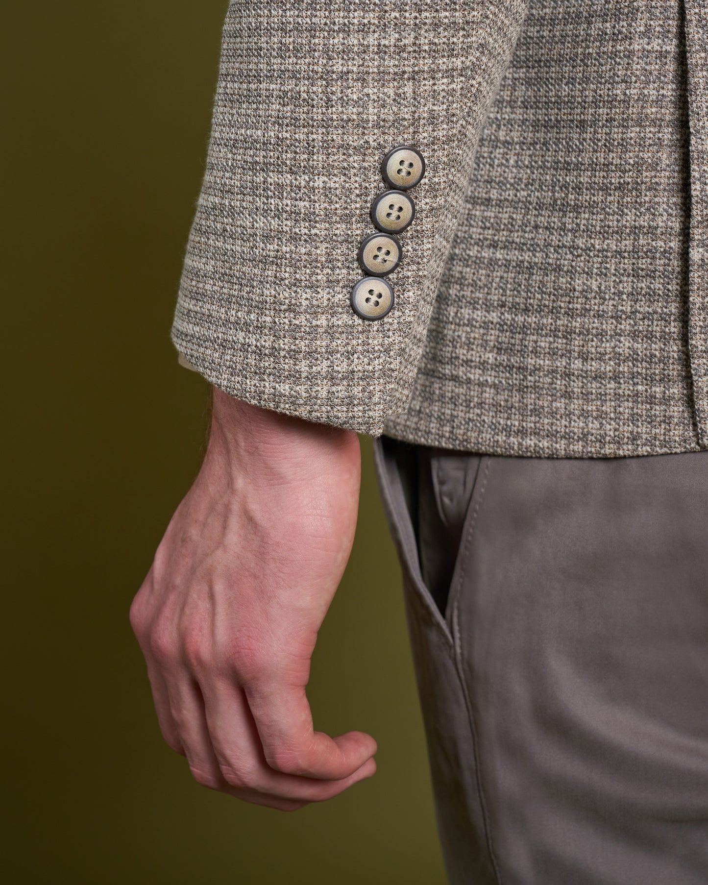 Dual-Style Slim Fit Textured Jacket