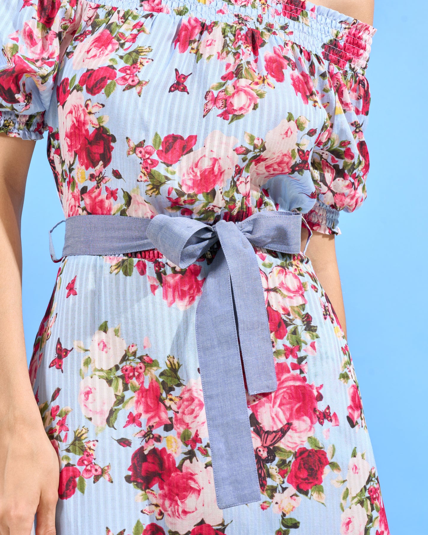 Off-Shoulder Floral Maxi Dress