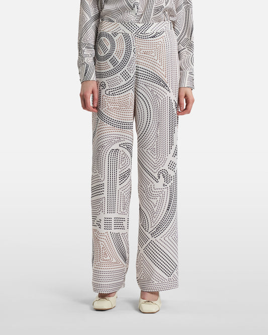 Abstract Dotted Wide-Leg Trousers