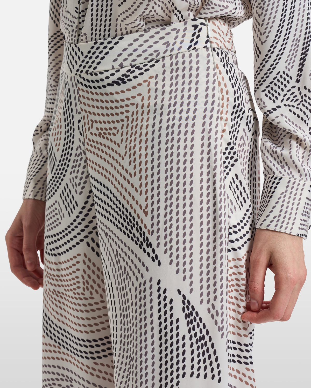 Abstract Dotted Wide-Leg Trousers