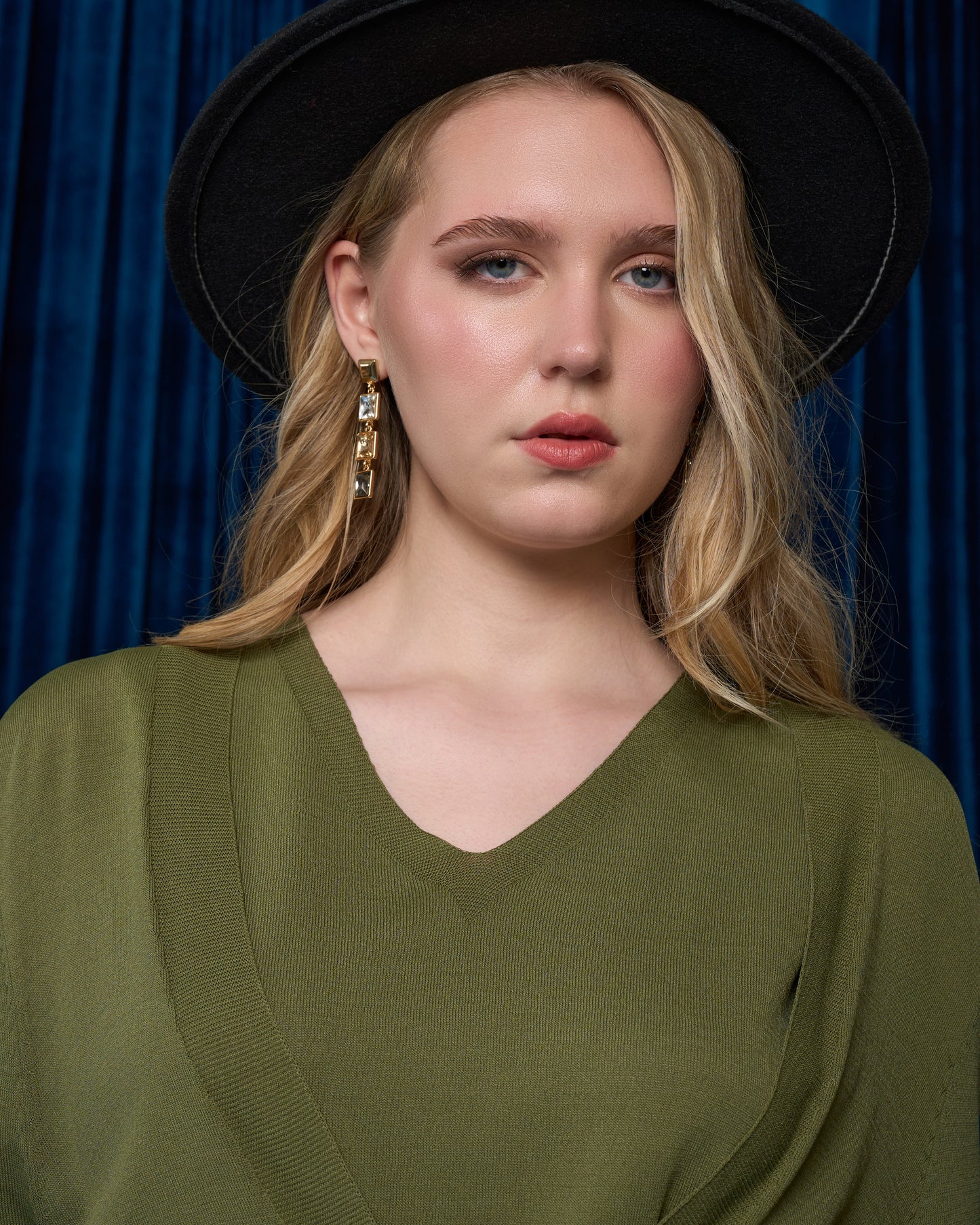 Olive Belted Knit Cardigan