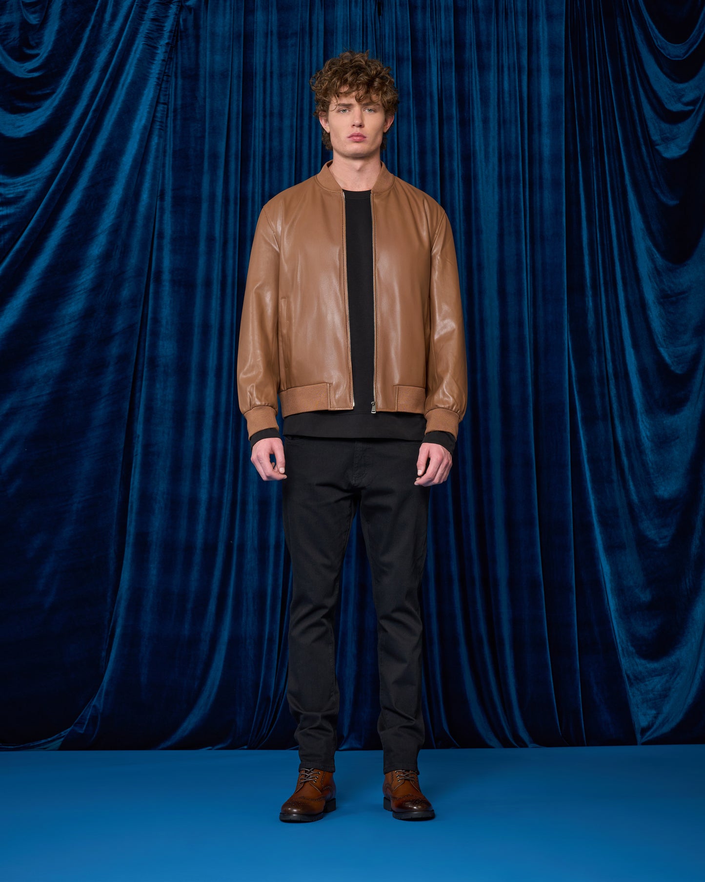 Zip-Up Leather Jacket