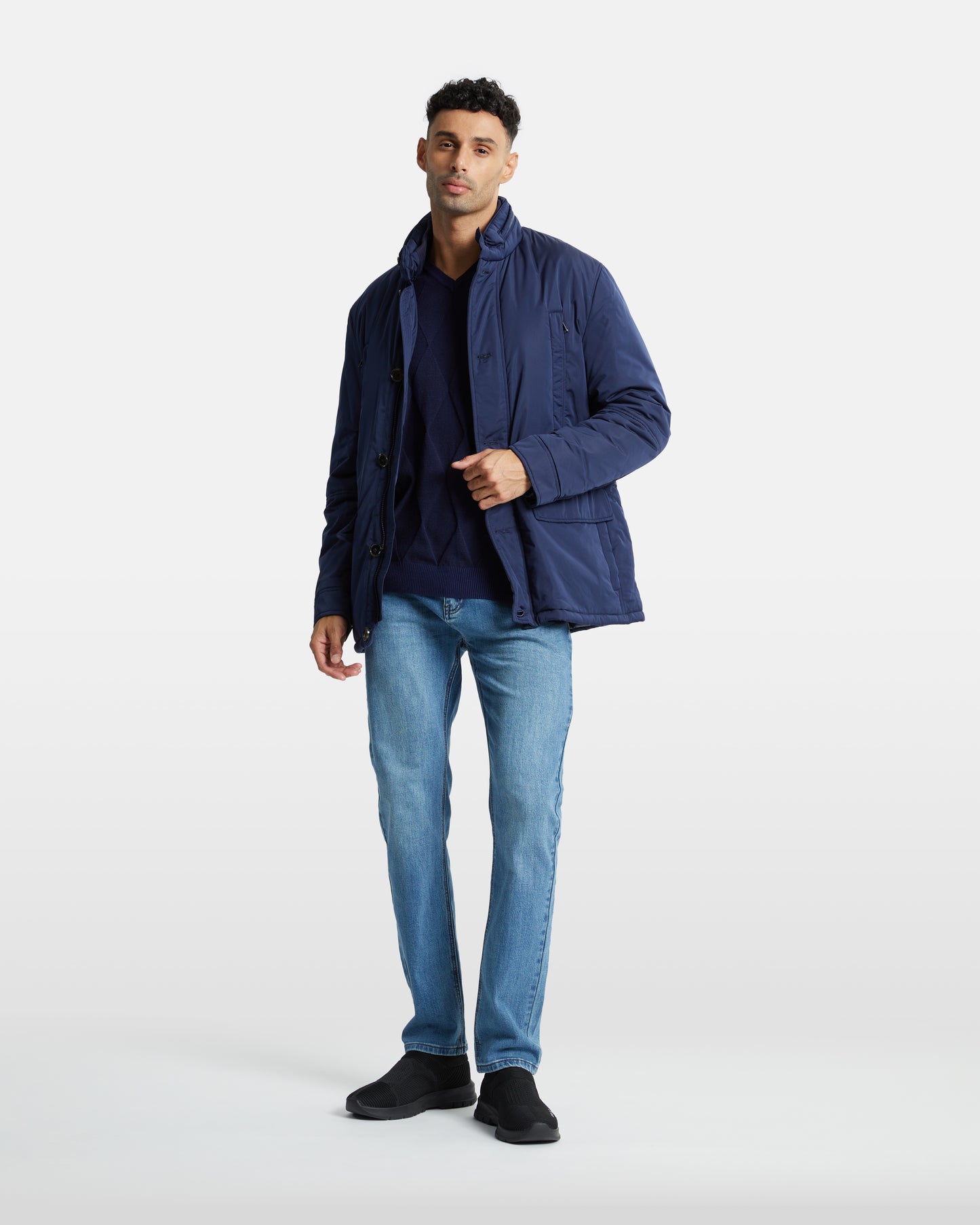 Multiple Pocketed Puffer Jacket