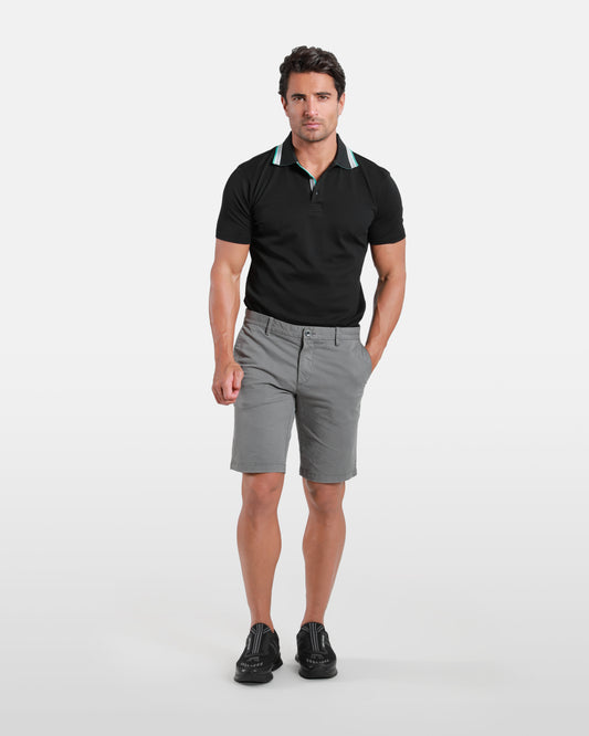 Slim Stretch Grey Bermuda Shorts