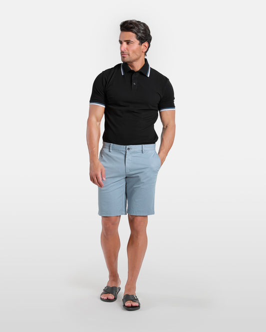 Slim Stretch Blue Bermuda Shorts