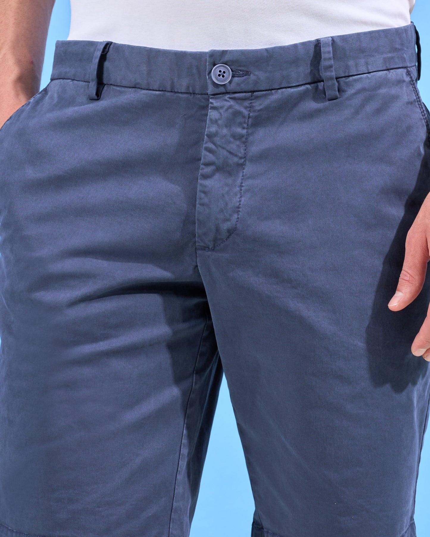 Slim Fit Navy Bermuda Shorts