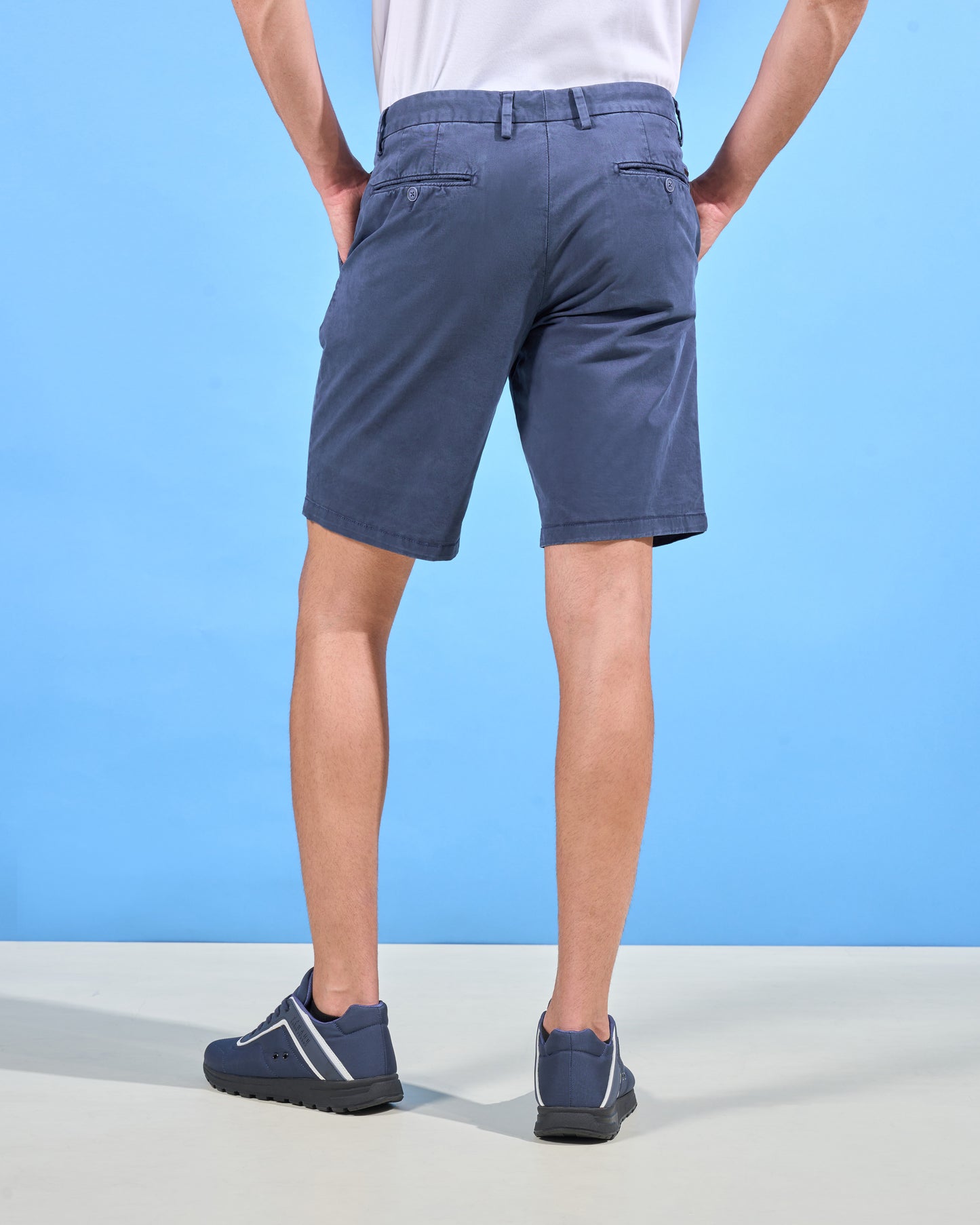 Slim Fit Navy Bermuda Shorts
