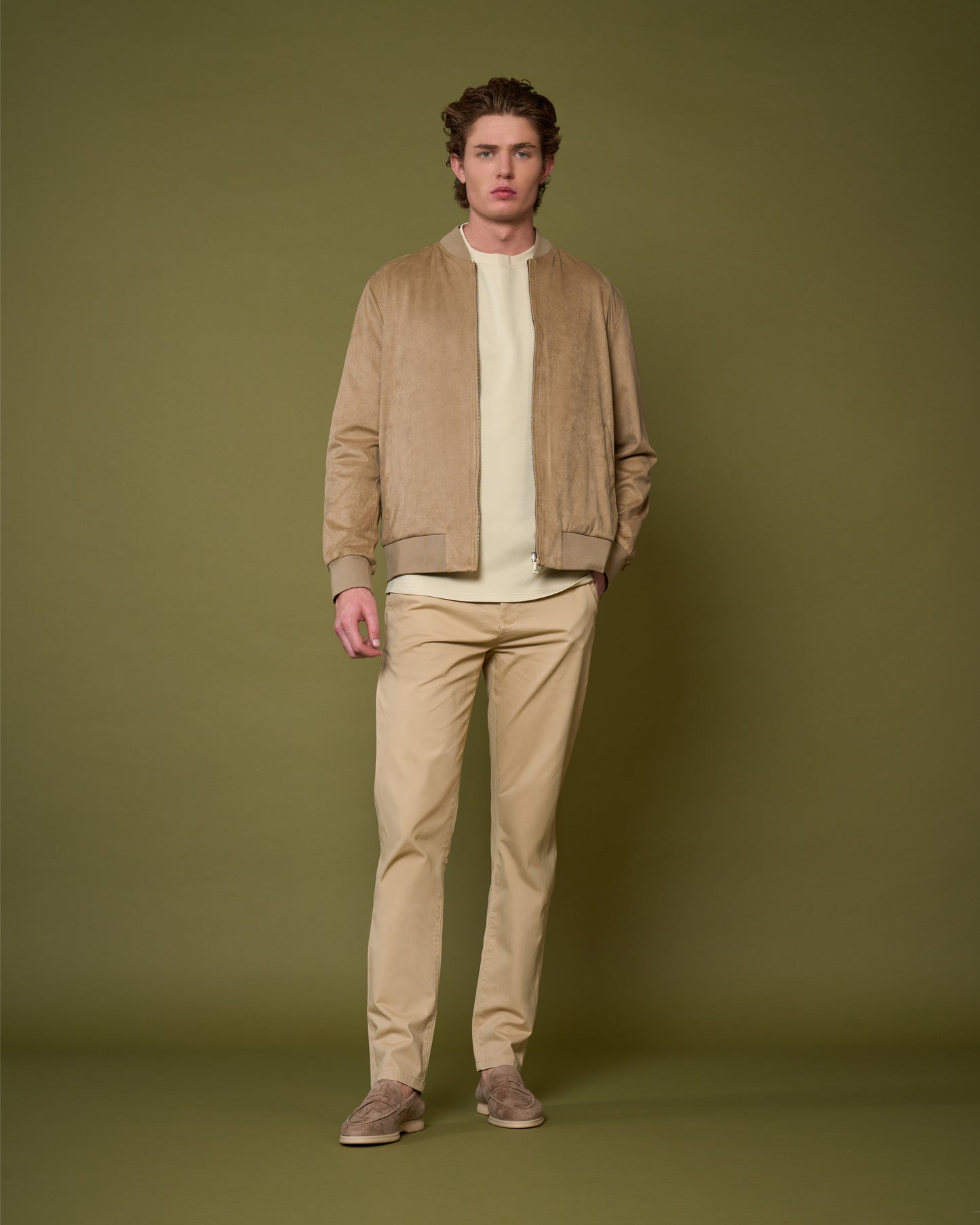 Reversible Suede-Finish Bomber Jacket