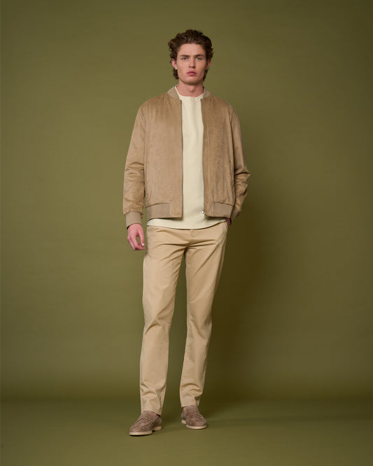 Reversible Suede-Finish Bomber Jacket