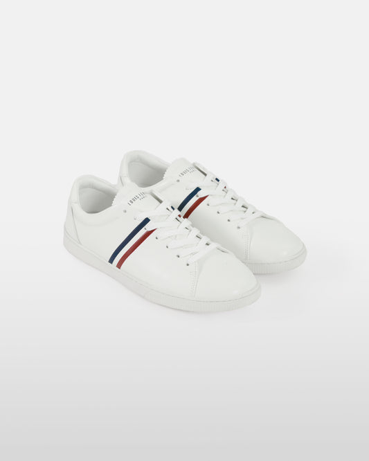Striped Leather Sneakers