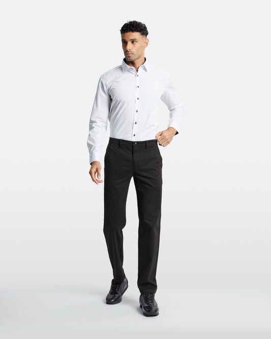 Slim Fit Solid Tone Classic Trousers