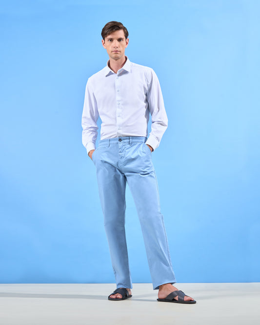 Branded Stretch Slim Fit Trousers