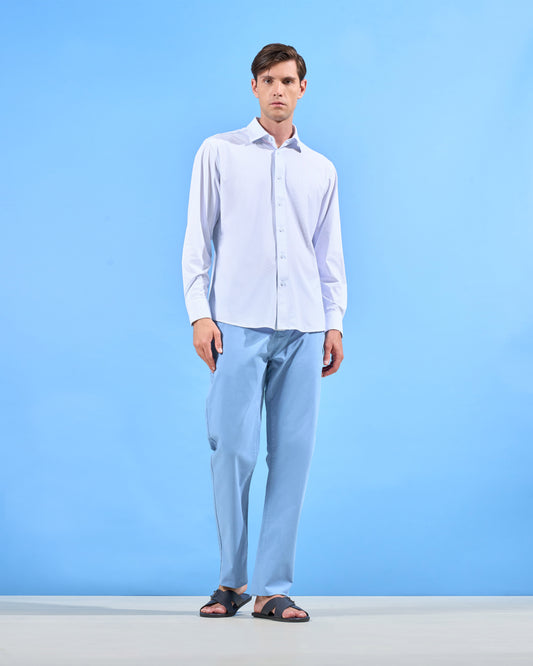 Printed Check Knitted Casual Shirt
